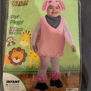 Spirit Pink Piggy Infant Costume with Black Accents